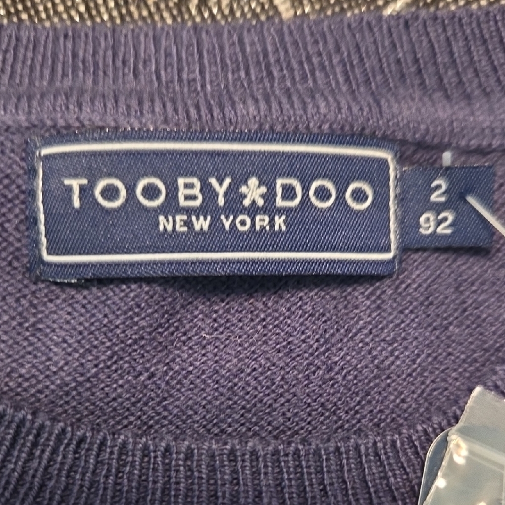 NEW TOOBY DOO Anchor Baby Cashmere Sweater Dress Blue Size 2 18-24 Months - Picture 5 of 7